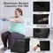 Ottoman Foot Rest Stool Storage with Padded Seat (Black) 17"D x 13"W x 13"H
